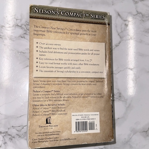 The New Strong's Compact Bible Concordance book guide  FREE WITH PURCHASE - Picture 6 of 6